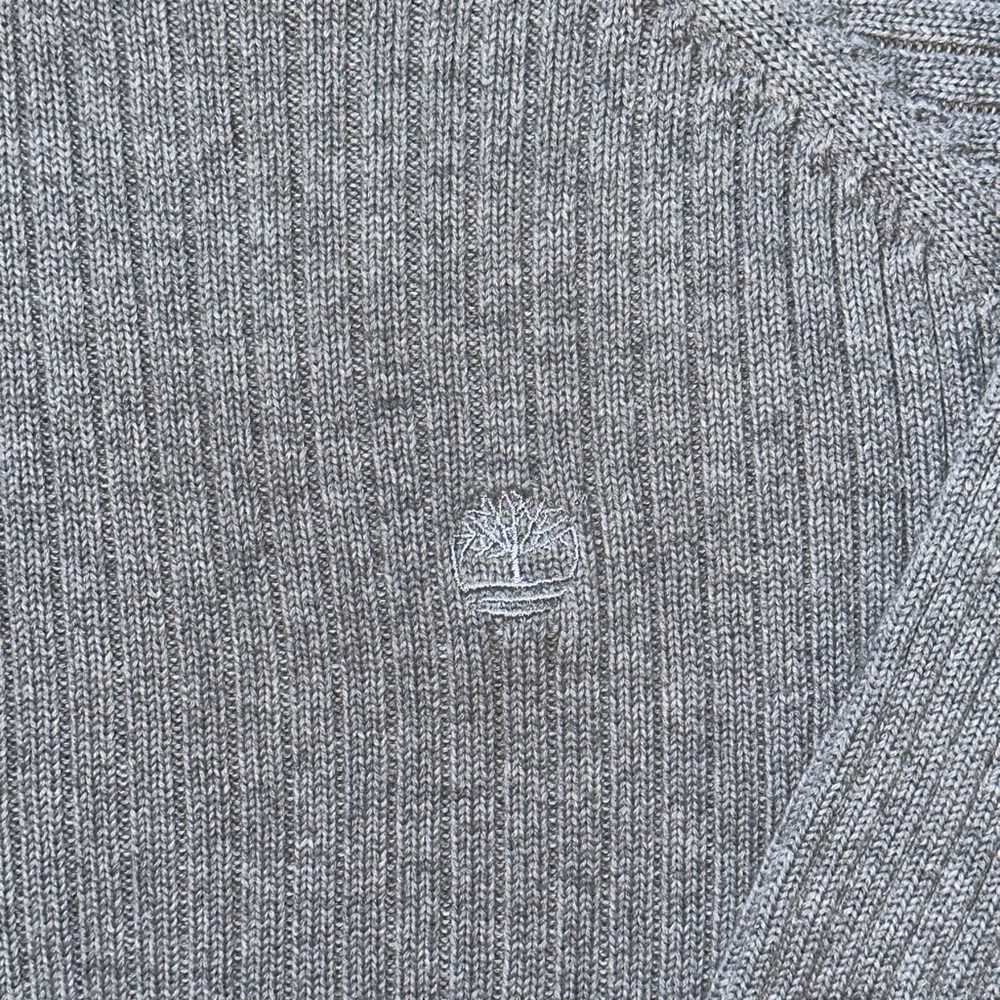 Grey Ribbed Timberland Sweater View 3